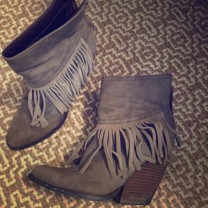 Fringe booties
